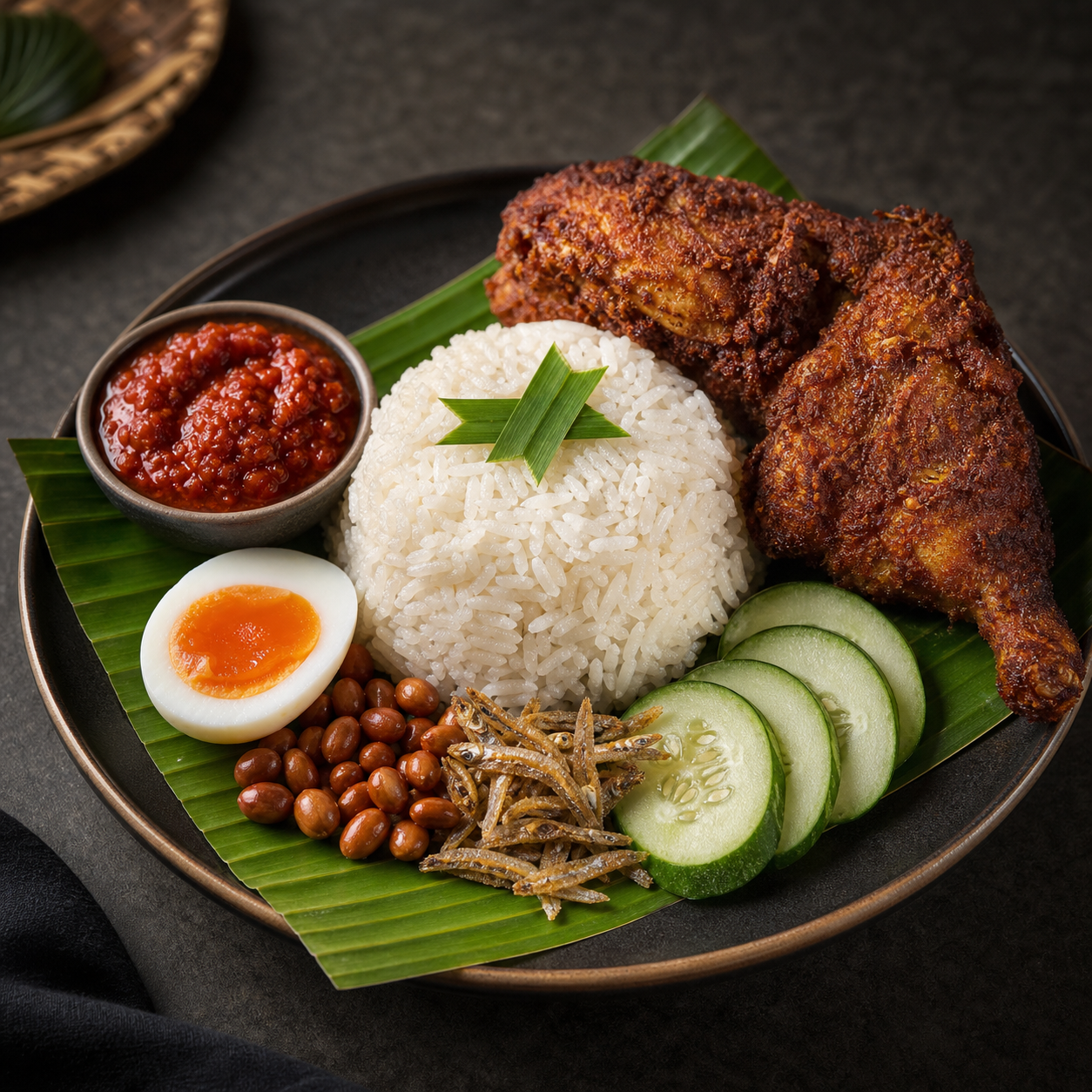 Nasi Lemak Ayam Berempah